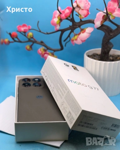 НОВ!!! Motorola G77, 256GB, 8GB RAM, 5G, Black Olive  , снимка 2 - Motorola - 55024467