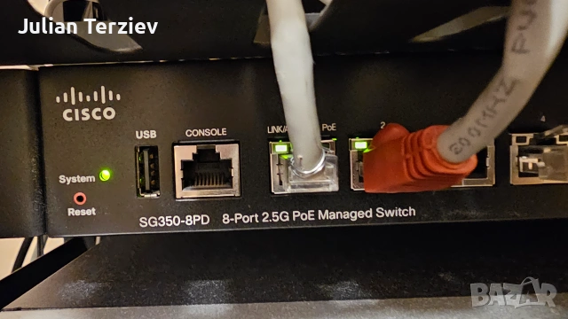 Cisco SG350-8PD управляем суич, managed switch