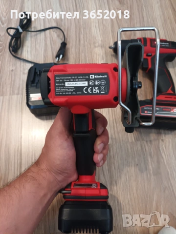 Винтоверт и ъглошлайф Einhell, снимка 3 - Куфари с инструменти - 55104554