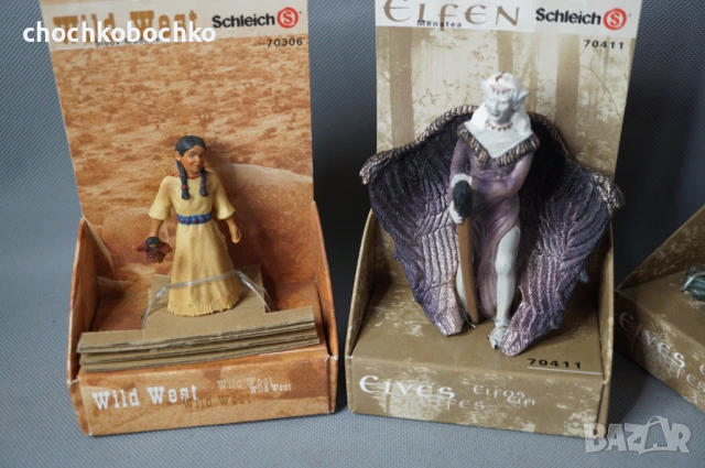 Schleich 3 Фигурки играчки елфи индианка с кукла, снимка 2 - Колекции - 54877187