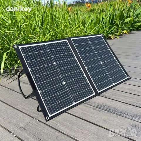 Мощен Сгъваем Соларен Панел 120W – Монокристален | USB-C, XT60, DC за Къмпинг
