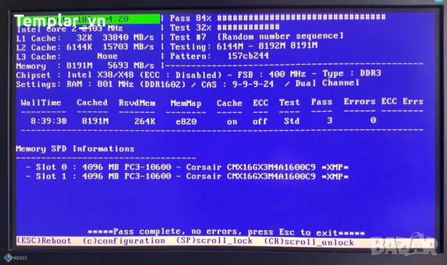 CORSAIR XMS 3 2x4 GB DDR3 1600, снимка 3 - RAM памет - 42622925