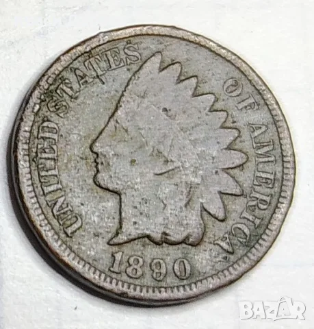 Лот от 6 бр. стари американски монети 1 цент (Indian Head Cent) – 1887-1898 г, снимка 4 - Нумизматика и бонистика - 55619348