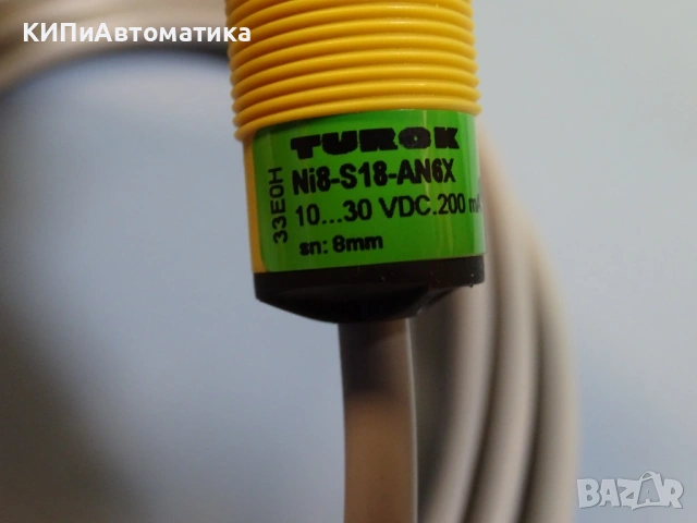 индуктивен сензор TURCK Ni8-S18-AN6X inductive sensor 10-30VDC, снимка 3 - Резервни части за машини - 54218558