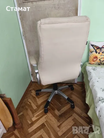 Кожен Геймърски офис стол бял, снимка 11 - Столове - 55644215