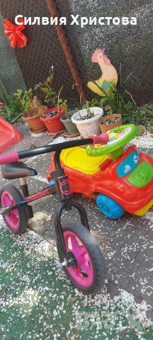 Продавам колело за баланс и кола за бутане , снимка 4 - Детски велосипеди, триколки и коли - 54120470