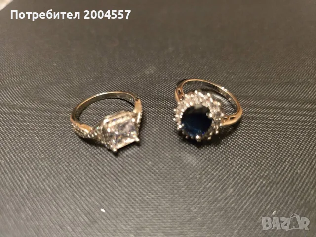 Луксозни сребърни пръстени Проба 925 със Сапфир и Цирконий + СЕРТИФИКАТИ