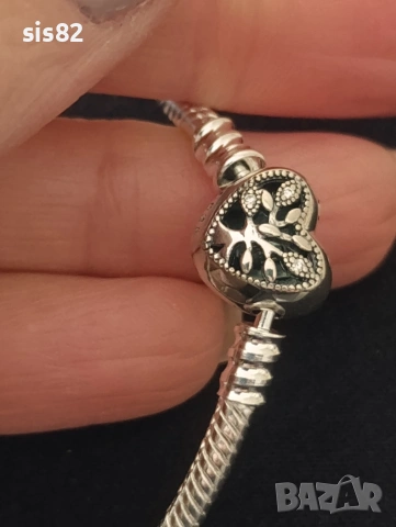 Сребърни гривни с печат Pandora , снимка 2 - Гривни - 54291335