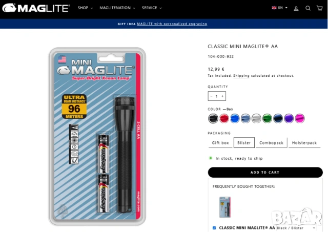 Оригинал Mini MAGLITE Classic ENERGIZER Американски Мини ФЕНЕРИ Прожектори за Батерии AA-AAA БАРТЕР, снимка 6 - Екипировка - 54826666