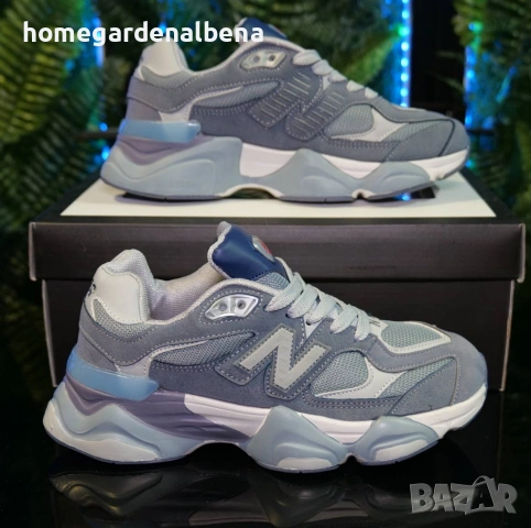 New Balance 9060 – Дамски маратонки синьо/сиво | Размер 37, снимка 3 - Детски маратонки - 54314501