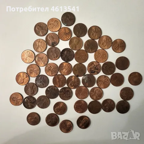 Лот по еди цент 51 броя, снимка 2 - Нумизматика и бонистика - 55506367