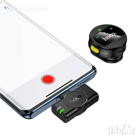 Безжичен микрофон Hoco L21 USB-C, с приемник, черен, снимка 3 - Селфи стикове, аксесоари - 54855986