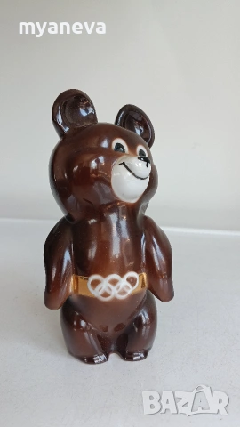 Порцеланова статуетка на Мечето Миша , символ на Летните олимпийски игри в Москва през 1980 г. , снимка 3 - Статуетки - 54990921