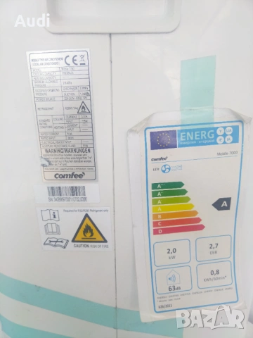 COMFEE 7000btu мобилен климатик за ефективно охлаждане, обезвлажняване, вентилация, аериране(освежа, снимка 4 - Климатици - 54461823