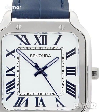 Мъжки кварцов часовник Sekonda Rene 39 мм в сребристо с аналогов дисплей, снимка 3 - Мъжки - 54449526