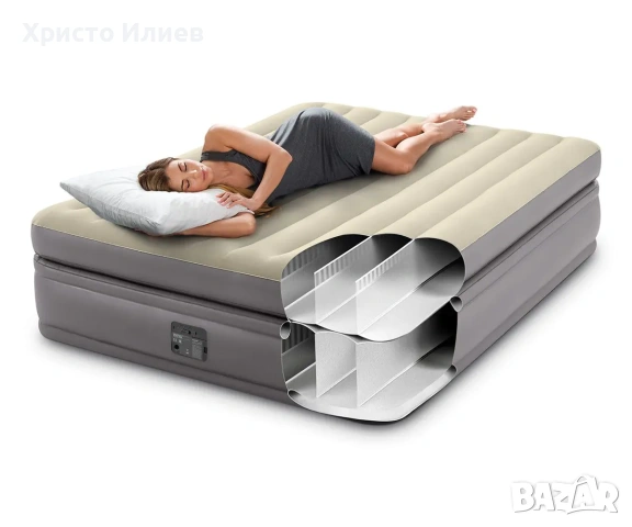 Надуваем матрак легло Prime Comfort Elevated 152х203х51см, снимка 12 - Матраци - 55099161