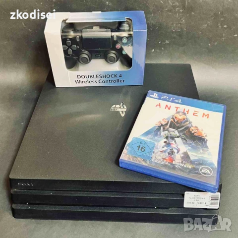 Конзола SONY - PS4 PRO с 1бр. джойстик и 1бр. игра