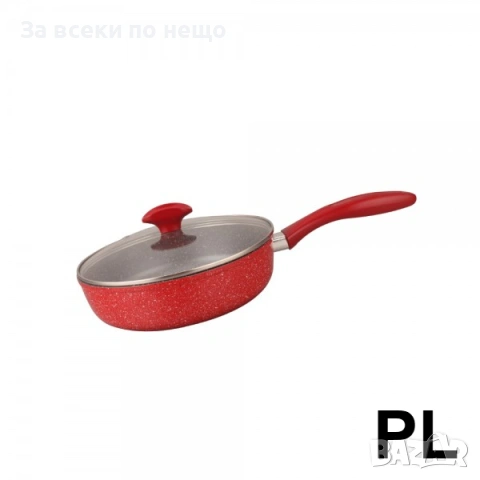 Дълбок тиган с капак Voltz OV54419A-CD – 24 / 26 см, Мраморно покритие, Индукция, Червен Код P2066, снимка 4 - Съдове за готвене - 53997934