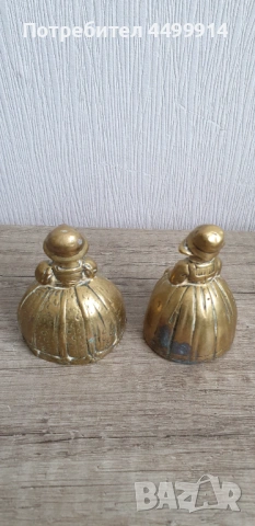 Стари камбани,месинг бронз,метал,фигура,камбана, снимка 5 - Антикварни и старинни предмети - 54200989