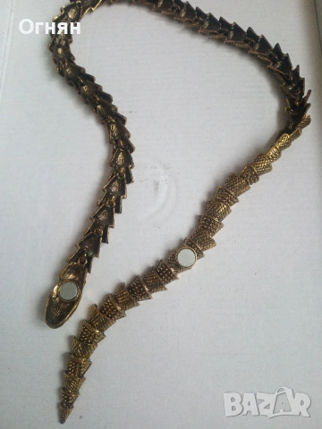 Гердан. Колие. Бижу -с форма на змия, снимка 4 - Колиета, медальони, синджири - 54013958