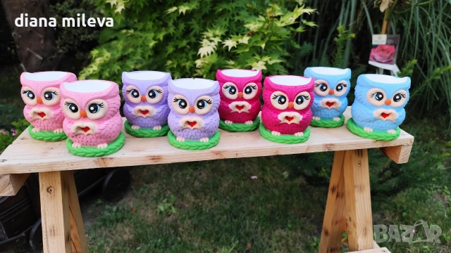 Малки сладки бухалчета кашпи!!, снимка 8 - Декорация за дома - 55178715