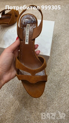 Оригинални обувки Manolo Blahnik – модел SUSPIRO, размер 36.5, снимка 4 - Дамски обувки на ток - 54364208
