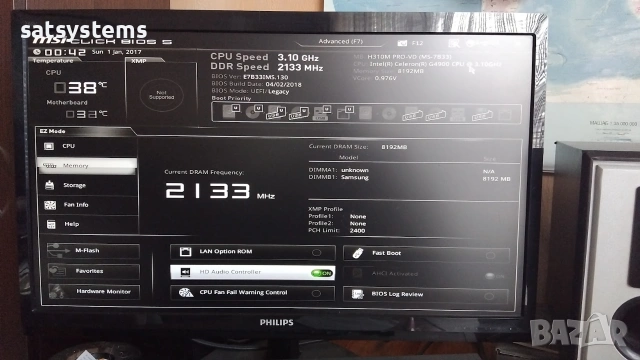 Дънна платка MSI H310M PRO-VD ( MS-7B33 v1.1 ) Socket LGA1151, снимка 11 - Дънни платки - 54962566