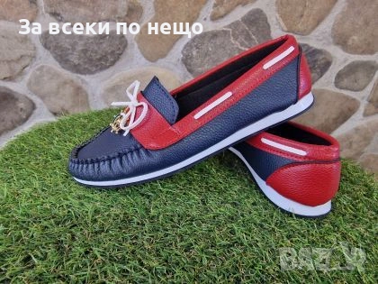 Tommy Hilfiger Дамски Кожени Мокасини С Метална Емблема Код malkite-29731-1, снимка 3 - Дамски ежедневни обувки - 55042255
