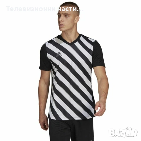 Мъжка тениска фланелка Adidas HF0126 , черно-бяла, размер мъжки XL , в отлично състояние