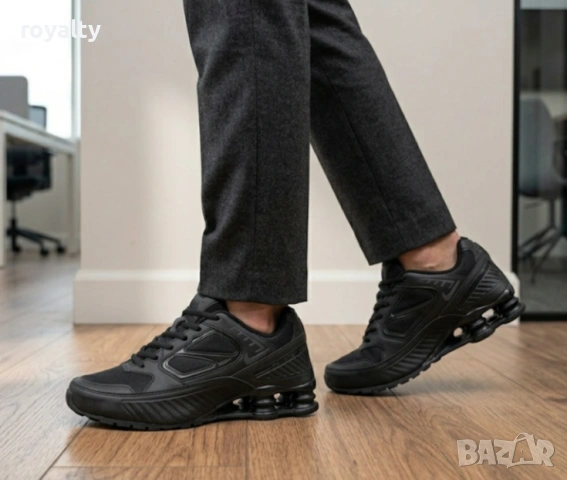 Nike Shox Enigma Black Нови Черни Мъжки Маратонки Найк с Кутия , снимка 2 - Маратонки - 54653640