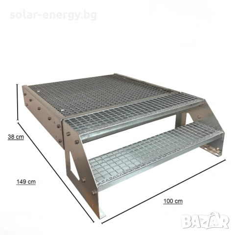 Метално стълбище с площадка 2 стъпала | Свободностоящо | Поцинковано, снимка 5 - Други - 54236117