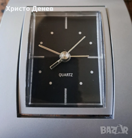 часовник будилник за бюро с въртяща се база, кварцов, уникат, снимка 5 - Други - 54332943
