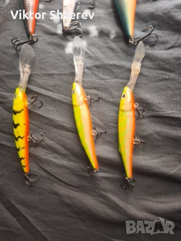 Комплект 6 бр. deep diver воблери – 5x Salmo + 1x Halco, снимка 3 - Такъми - 55653813