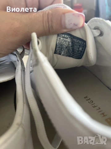 Дамски кожени кецове Tommy Hilfiger номер 37, снимка 5 - Дамски боти - 55627355