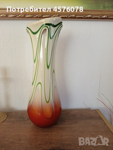 ретро ваза тип Мурано, снимка 1 - Вази - 54108882