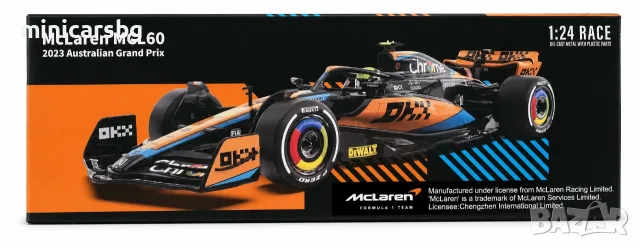 McLaren MCL60 F1 Ландо Норис 1:24 – метален модел, снимка 11 - Колекции - 55632609