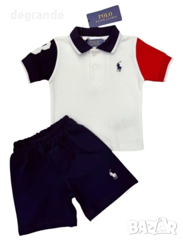 🧸Комплект за бебе POLO by RALPH LAUREN  с къси панталони🎂, снимка 2 - Комплекти за бебе - 54814040