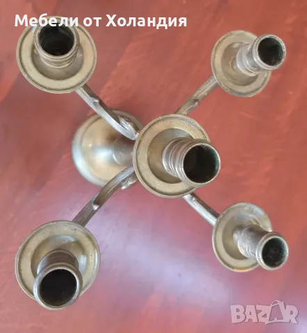 Двойка бронзови свещници, снимка 7 - Други ценни предмети - 55482142