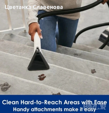 Перяща прахосмукачка Tineco iCARPET за почистване на килими и тапицерии, ​​сушене с висока мощност , снимка 5 - Прахосмукачки - 54040420