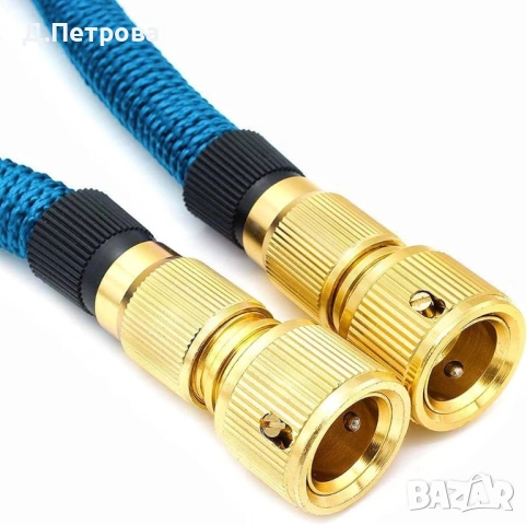 Разтегателен маркуч 30м + пистолет |Месингови накрайници, снимка 5 - Напояване - 54021142