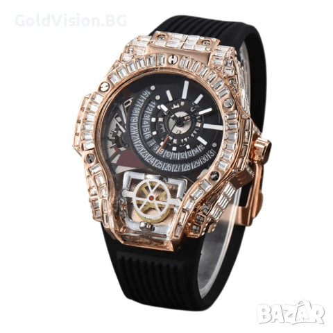 HENGBOLONG Black Gold – луксозен мъжки кварцов часовник