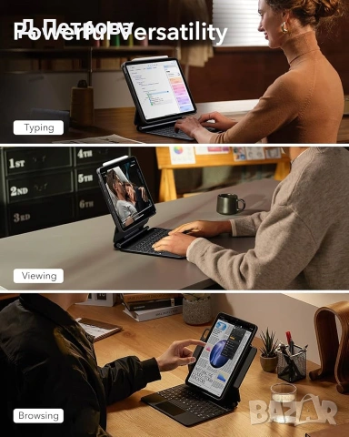ESR Магнитен калъф с Bluetooth клавиатура и тъчпад за iPad Air 11 / Pro 11 , снимка 3 - Таблети - 55226794