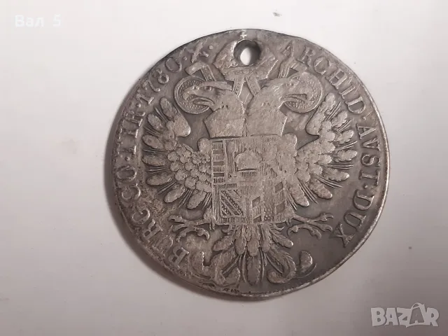 Талер Мария Терезия 1780 г, снимка 3 - Нумизматика и бонистика - 55448452