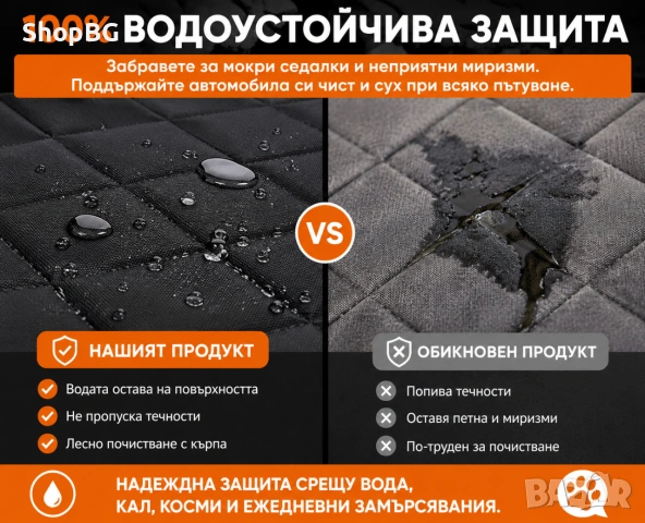 Водоустойчиво покривало за задна седалка за куче, снимка 4 - Аксесоари и консумативи - 54968471