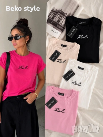 🎀Дамски Тениски Karl Calvin Klein Balmain, снимка 3 - Тениски - 54663971