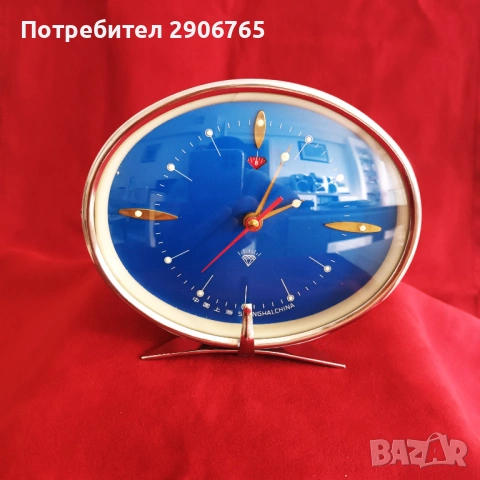 Часовник будилник Китайски работещ, снимка 3 - Антикварни и старинни предмети - 54727934