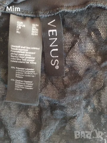 VENUS 2XL/4XL Черен еластичен, дантелен колан с жартиери за чорапи , снимка 6 - Бельо - 55551574