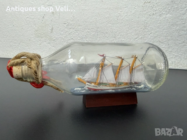 Декоративна бутилка с кораб №8073, снимка 4 - Антикварни и старинни предмети - 54064447