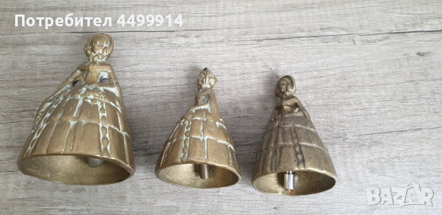 Стари камбани,месинг бронз,метал,фигура,камбана, снимка 6 - Антикварни и старинни предмети - 54200830