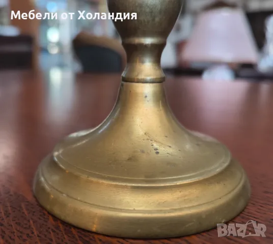 Двойка бронзови свещници, снимка 5 - Други ценни предмети - 55482142